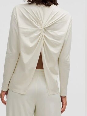 lululemon athletica Twist-Back Relaxed Top — Ivory
